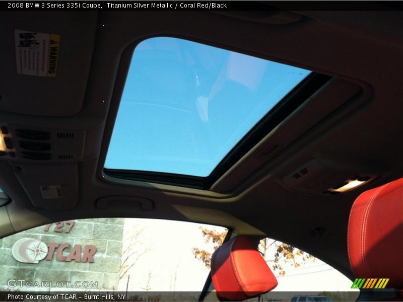 Titanium Silver Metallic / Coral Red/Black 2008 BMW 3 Series 335i Coupe