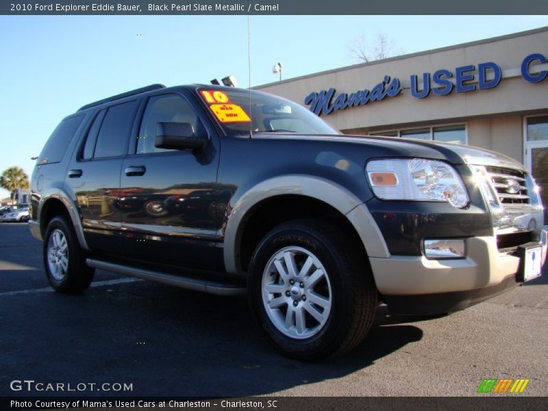 Black Pearl Slate Metallic / Camel 2010 Ford Explorer Eddie Bauer