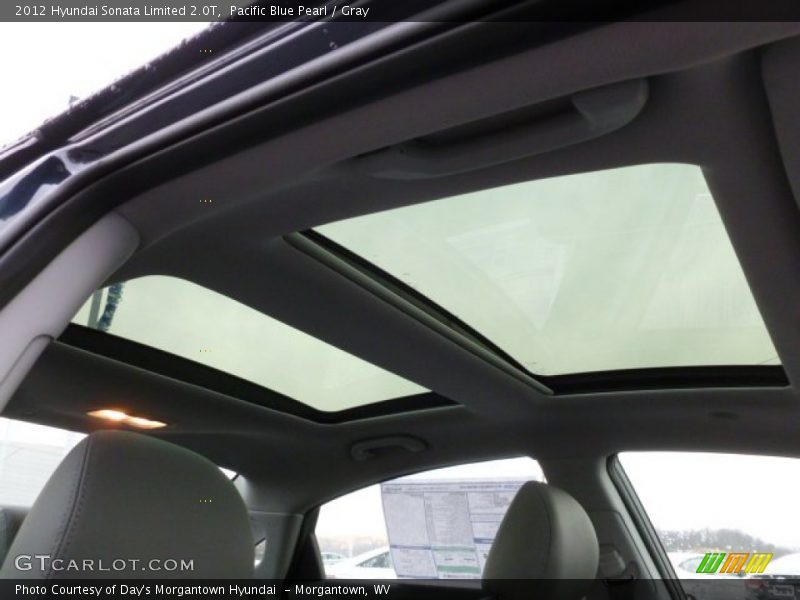 Pacific Blue Pearl / Gray 2012 Hyundai Sonata Limited 2.0T