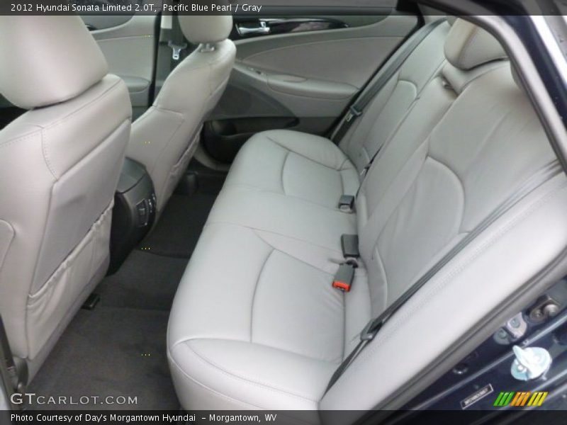 Pacific Blue Pearl / Gray 2012 Hyundai Sonata Limited 2.0T