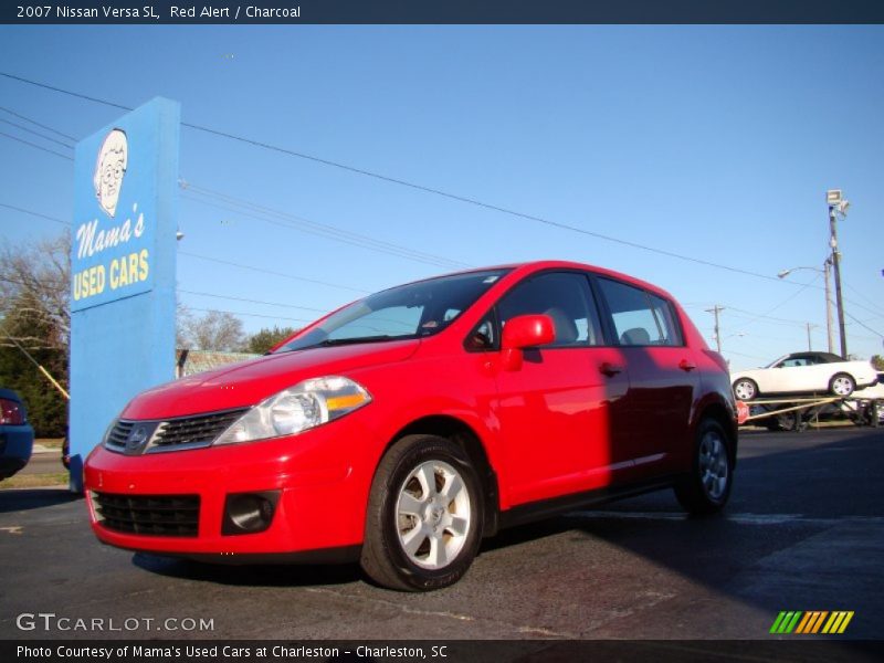 Red Alert / Charcoal 2007 Nissan Versa SL