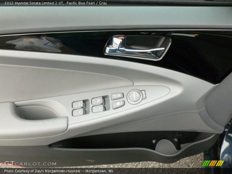 Pacific Blue Pearl / Gray 2012 Hyundai Sonata Limited 2.0T
