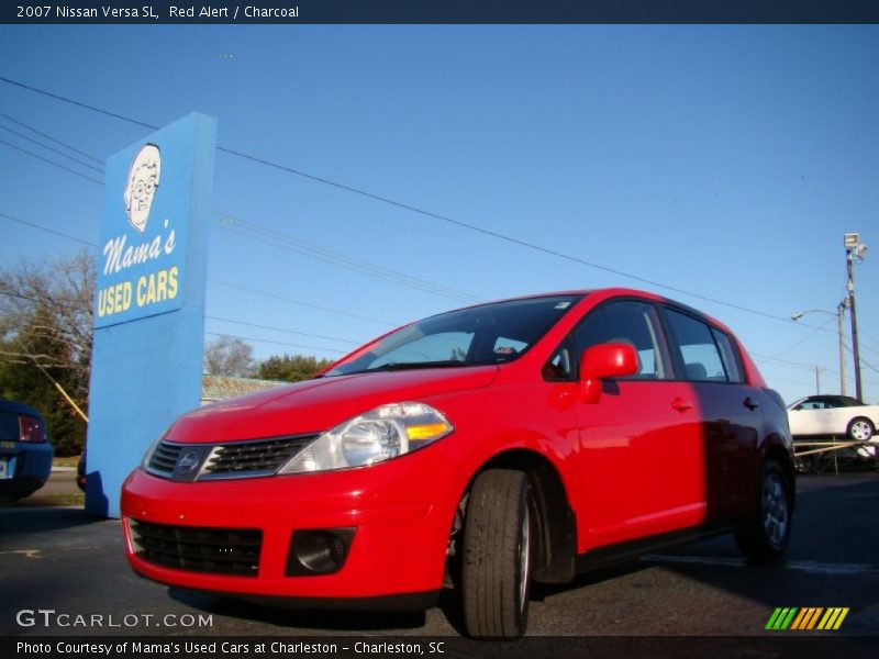 Red Alert / Charcoal 2007 Nissan Versa SL