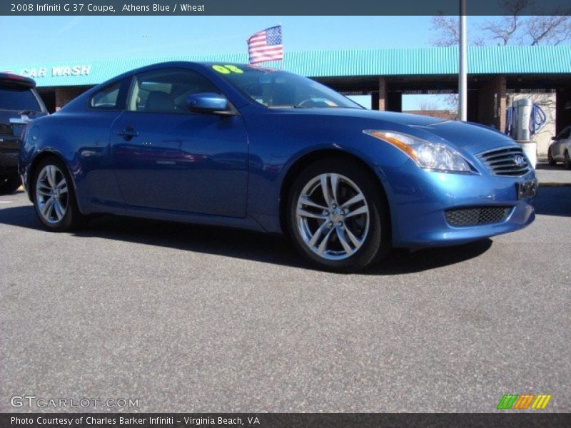 Athens Blue / Wheat 2008 Infiniti G 37 Coupe