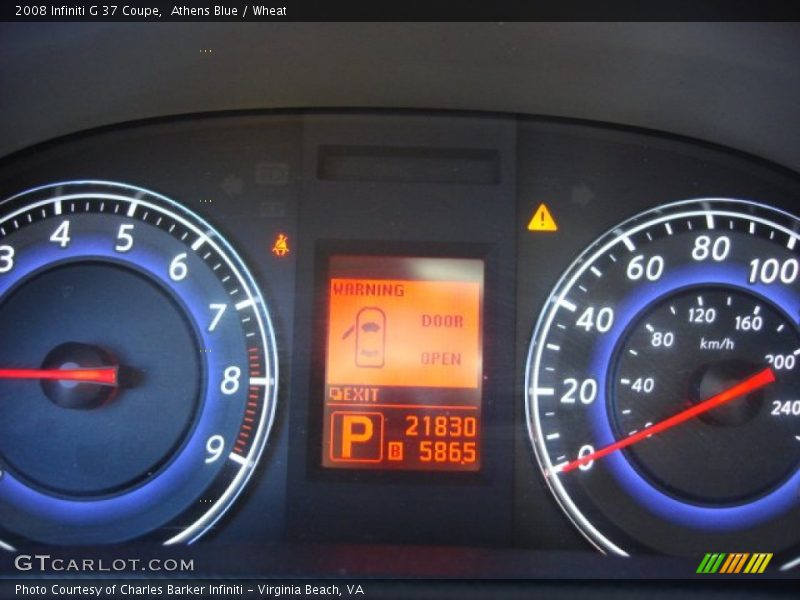 Athens Blue / Wheat 2008 Infiniti G 37 Coupe