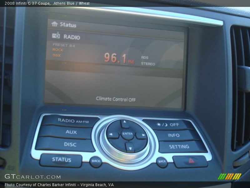 Athens Blue / Wheat 2008 Infiniti G 37 Coupe