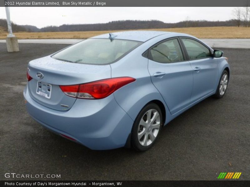 Blue Sky Metallic / Beige 2012 Hyundai Elantra Limited