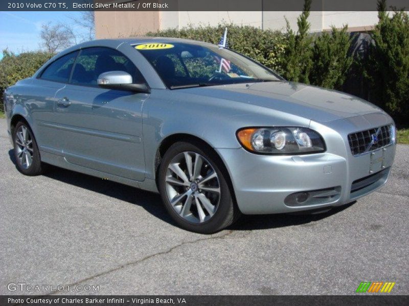 Electric Silver Metallic / Off Black 2010 Volvo C70 T5