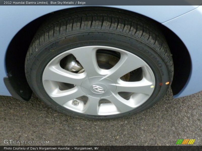 Blue Sky Metallic / Beige 2012 Hyundai Elantra Limited