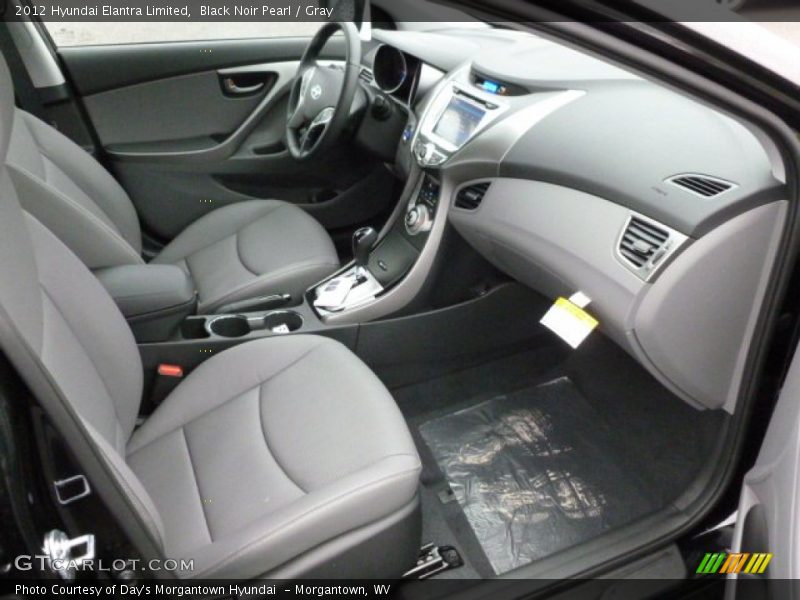 Black Noir Pearl / Gray 2012 Hyundai Elantra Limited
