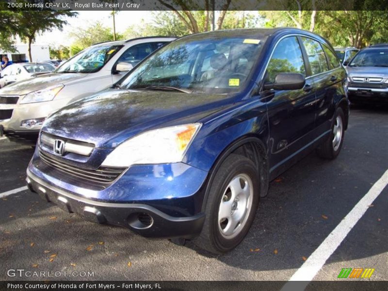 Royal Blue Pearl / Gray 2008 Honda CR-V LX