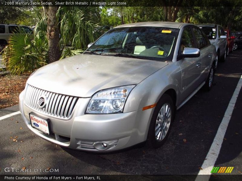 Silver Birch Metallic / Medium Light Stone 2008 Mercury Sable Sedan