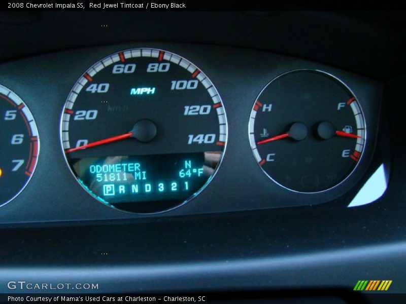 Red Jewel Tintcoat / Ebony Black 2008 Chevrolet Impala SS