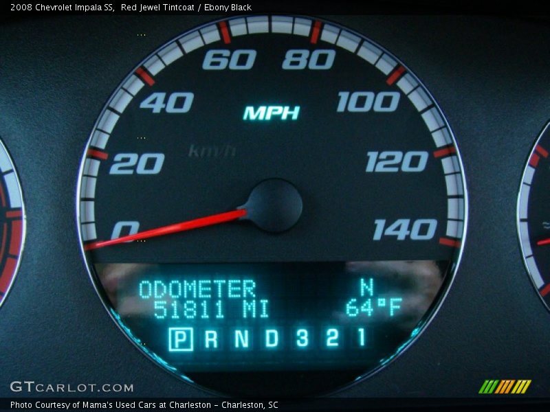 Red Jewel Tintcoat / Ebony Black 2008 Chevrolet Impala SS