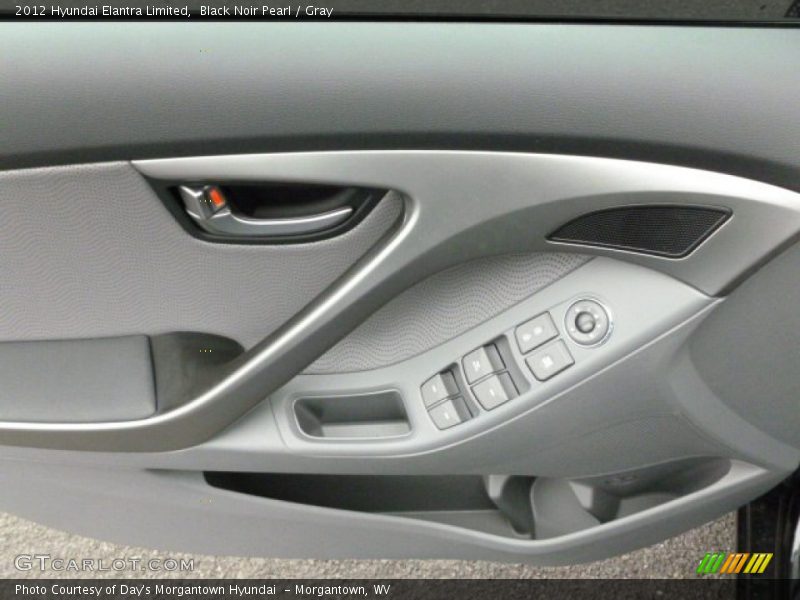 Black Noir Pearl / Gray 2012 Hyundai Elantra Limited