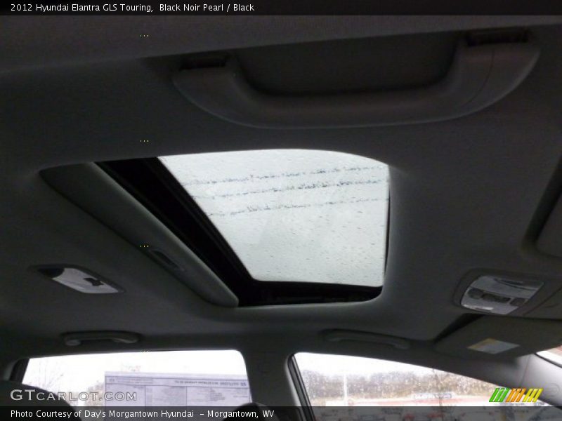 Black Noir Pearl / Black 2012 Hyundai Elantra GLS Touring