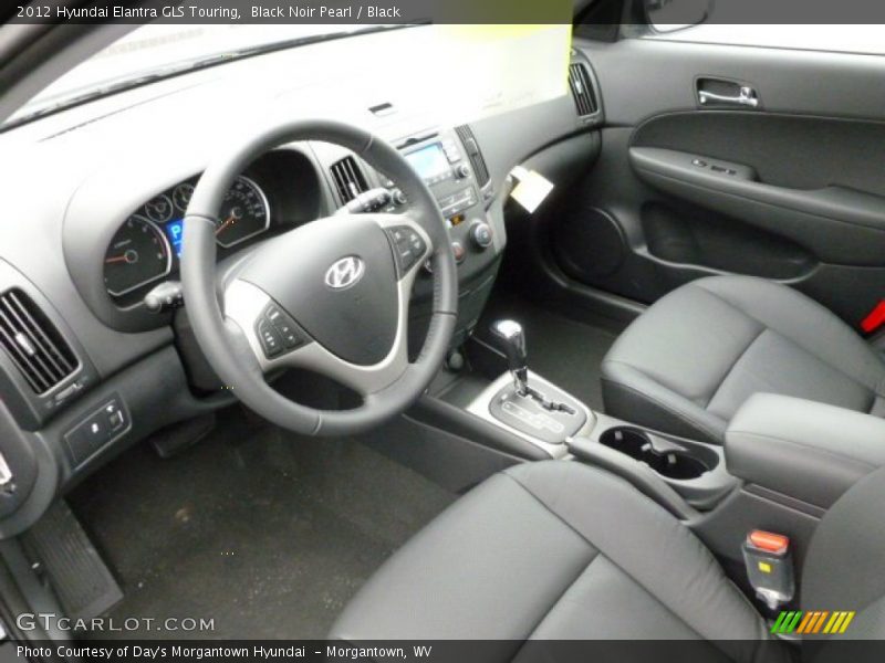 Black Noir Pearl / Black 2012 Hyundai Elantra GLS Touring