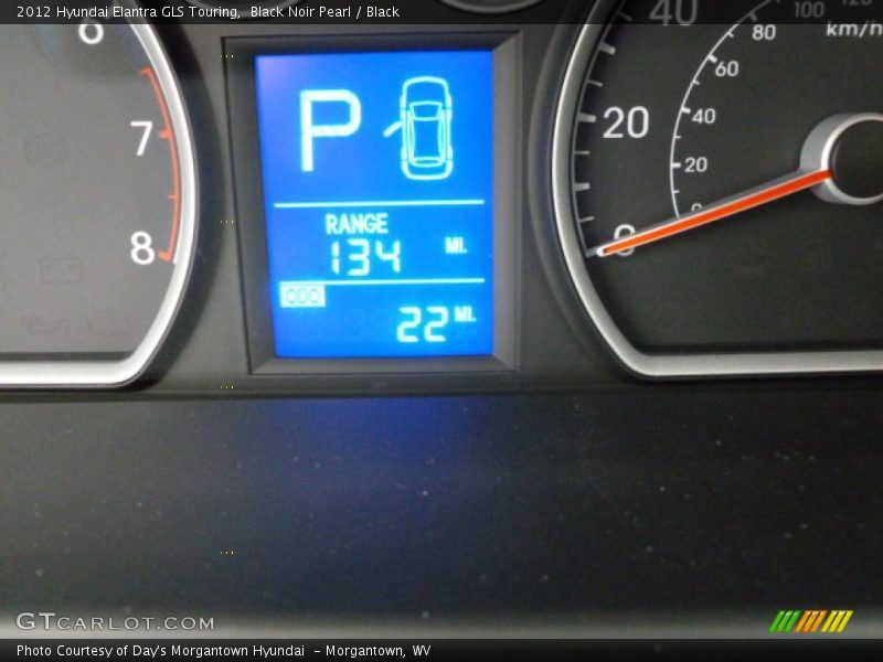 Black Noir Pearl / Black 2012 Hyundai Elantra GLS Touring