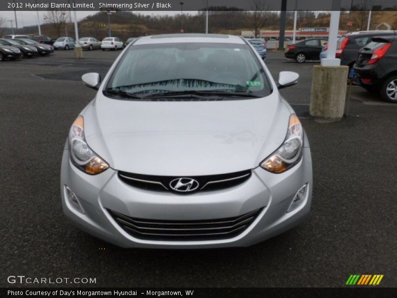 Shimmering Silver / Black 2012 Hyundai Elantra Limited