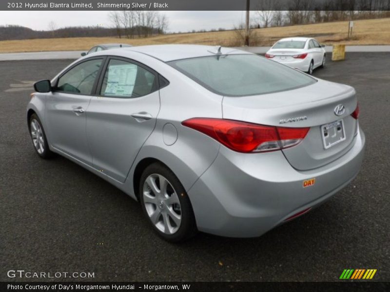 Shimmering Silver / Black 2012 Hyundai Elantra Limited