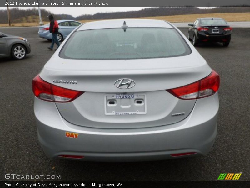 Shimmering Silver / Black 2012 Hyundai Elantra Limited