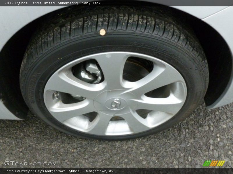 Shimmering Silver / Black 2012 Hyundai Elantra Limited