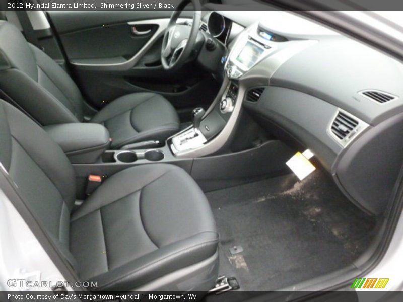 Shimmering Silver / Black 2012 Hyundai Elantra Limited