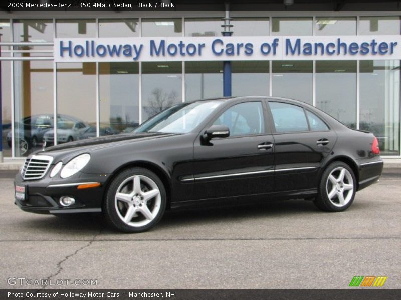 Black / Black 2009 Mercedes-Benz E 350 4Matic Sedan