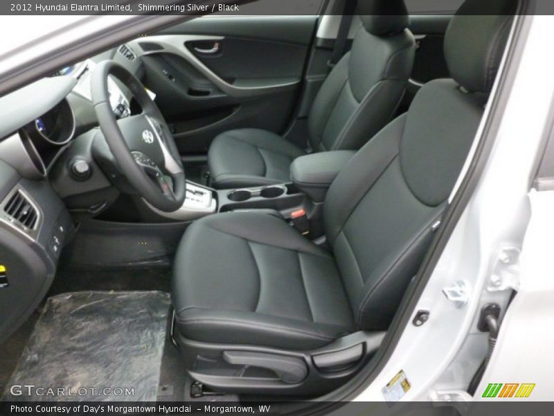 Shimmering Silver / Black 2012 Hyundai Elantra Limited