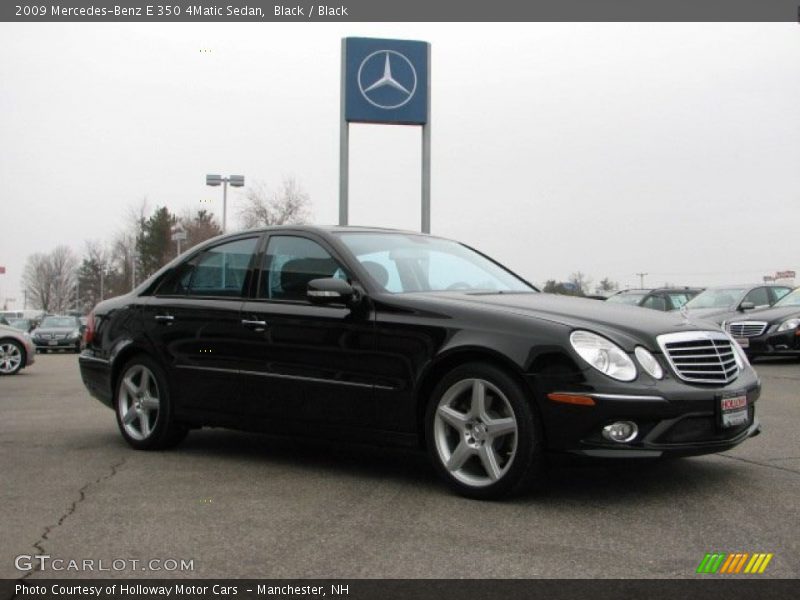 Black / Black 2009 Mercedes-Benz E 350 4Matic Sedan