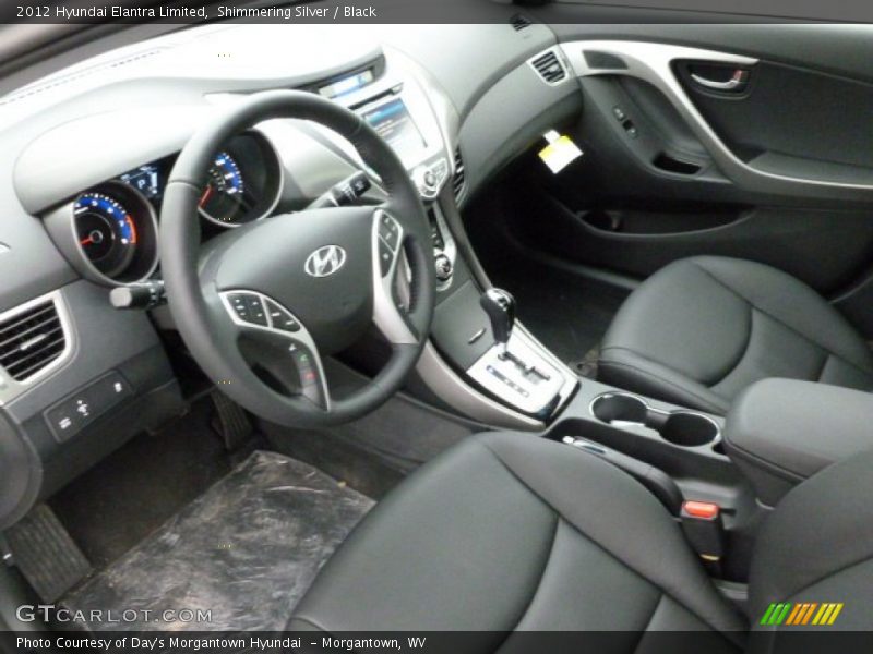 Shimmering Silver / Black 2012 Hyundai Elantra Limited