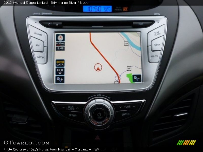Shimmering Silver / Black 2012 Hyundai Elantra Limited