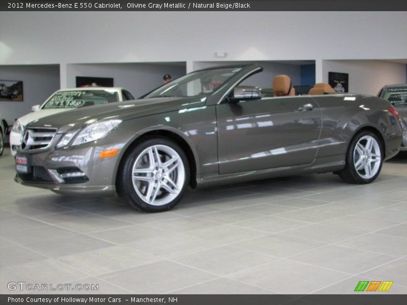 Olivine Gray Metallic / Natural Beige/Black 2012 Mercedes-Benz E 550 Cabriolet