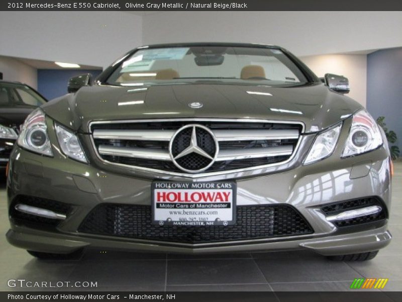 Olivine Gray Metallic / Natural Beige/Black 2012 Mercedes-Benz E 550 Cabriolet