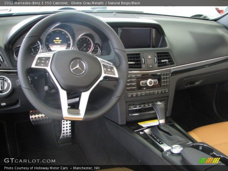 Olivine Gray Metallic / Natural Beige/Black 2012 Mercedes-Benz E 550 Cabriolet