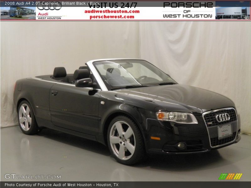Brilliant Black / Black 2008 Audi A4 2.0T Cabriolet