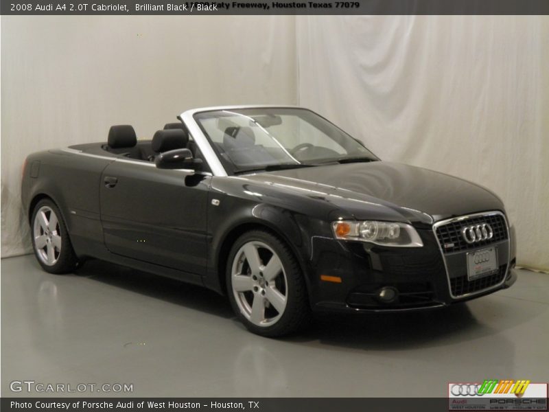 Brilliant Black / Black 2008 Audi A4 2.0T Cabriolet