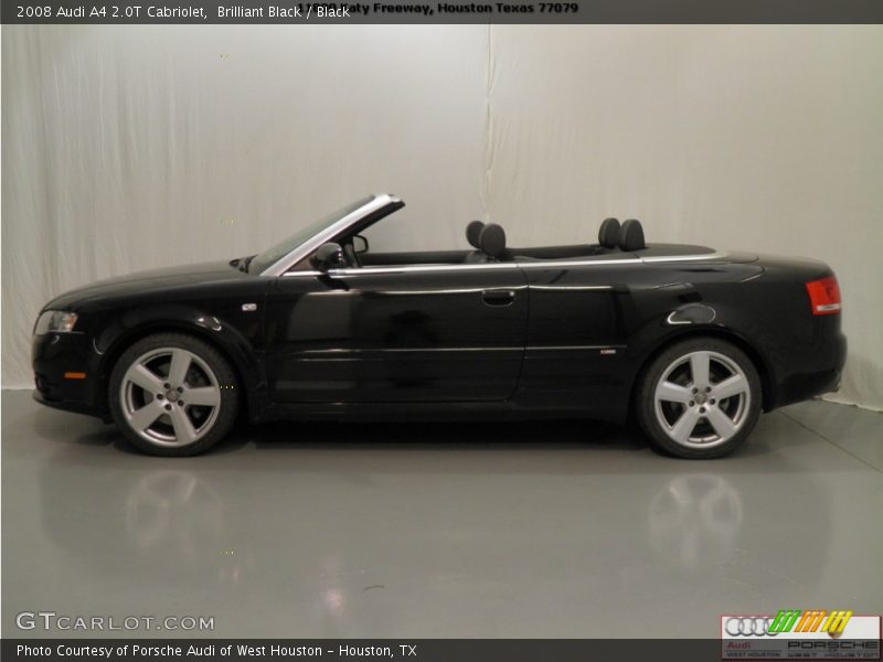 Brilliant Black / Black 2008 Audi A4 2.0T Cabriolet