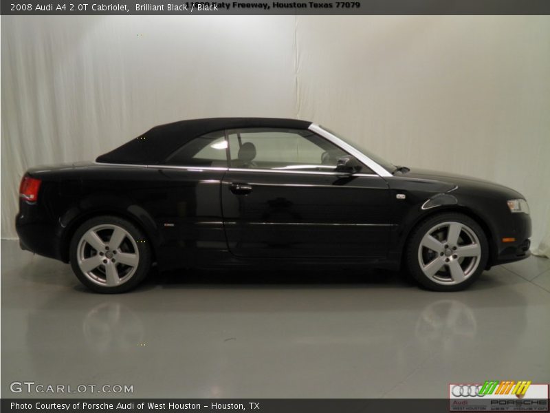Brilliant Black / Black 2008 Audi A4 2.0T Cabriolet