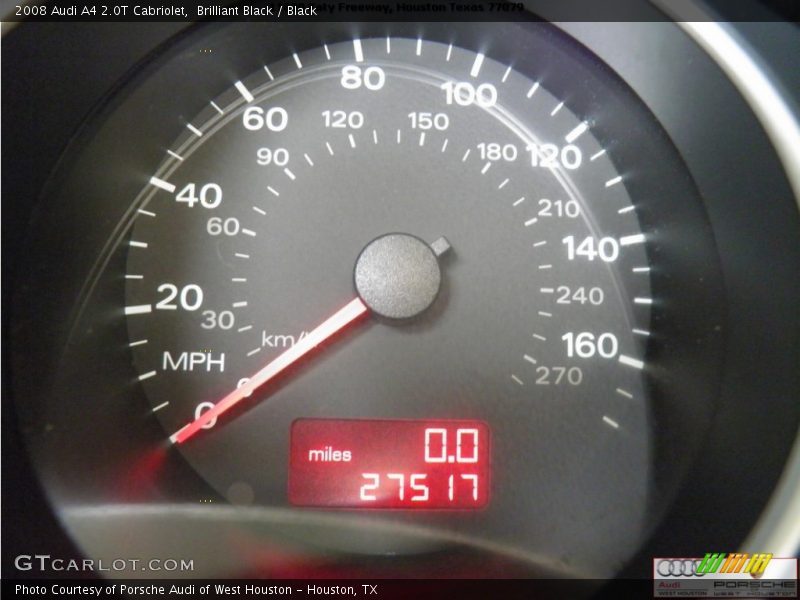 Brilliant Black / Black 2008 Audi A4 2.0T Cabriolet