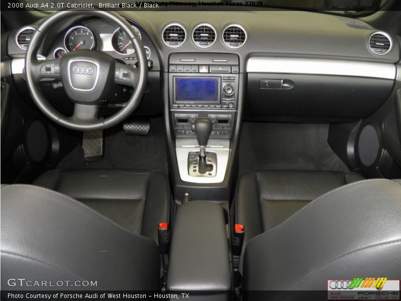 Brilliant Black / Black 2008 Audi A4 2.0T Cabriolet