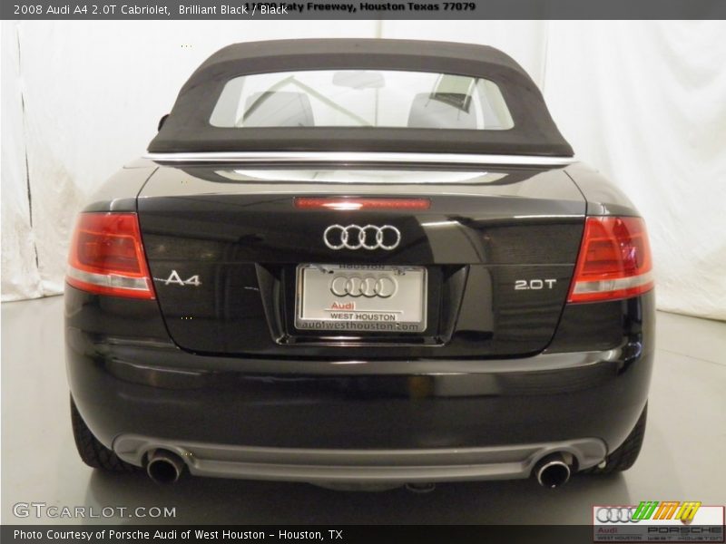 Brilliant Black / Black 2008 Audi A4 2.0T Cabriolet