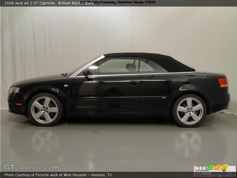 Brilliant Black / Black 2008 Audi A4 2.0T Cabriolet