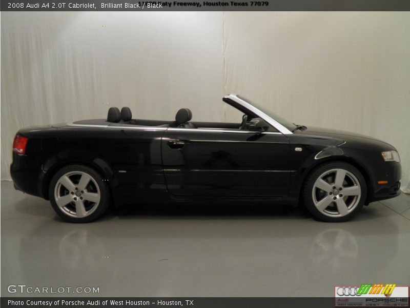 Brilliant Black / Black 2008 Audi A4 2.0T Cabriolet