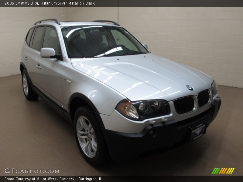 Titanium Silver Metallic / Black 2005 BMW X3 3.0i