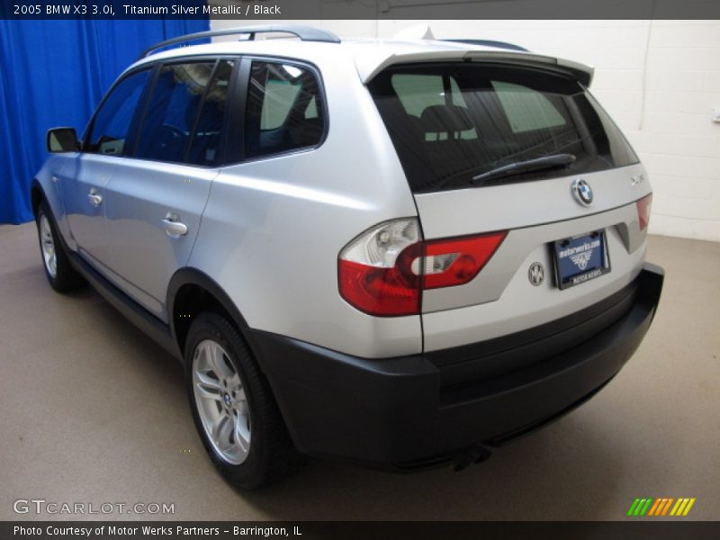 Titanium Silver Metallic / Black 2005 BMW X3 3.0i