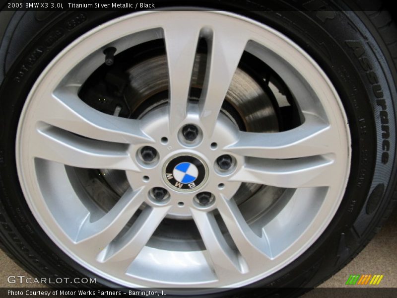 Titanium Silver Metallic / Black 2005 BMW X3 3.0i