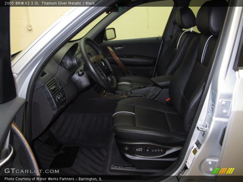 Titanium Silver Metallic / Black 2005 BMW X3 3.0i