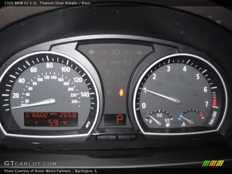 Titanium Silver Metallic / Black 2005 BMW X3 3.0i