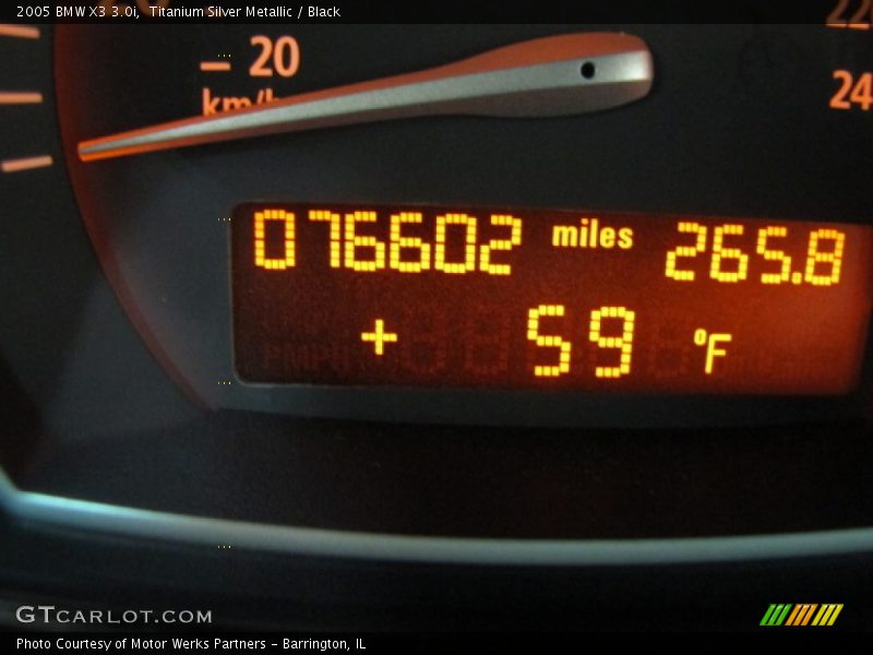 Titanium Silver Metallic / Black 2005 BMW X3 3.0i